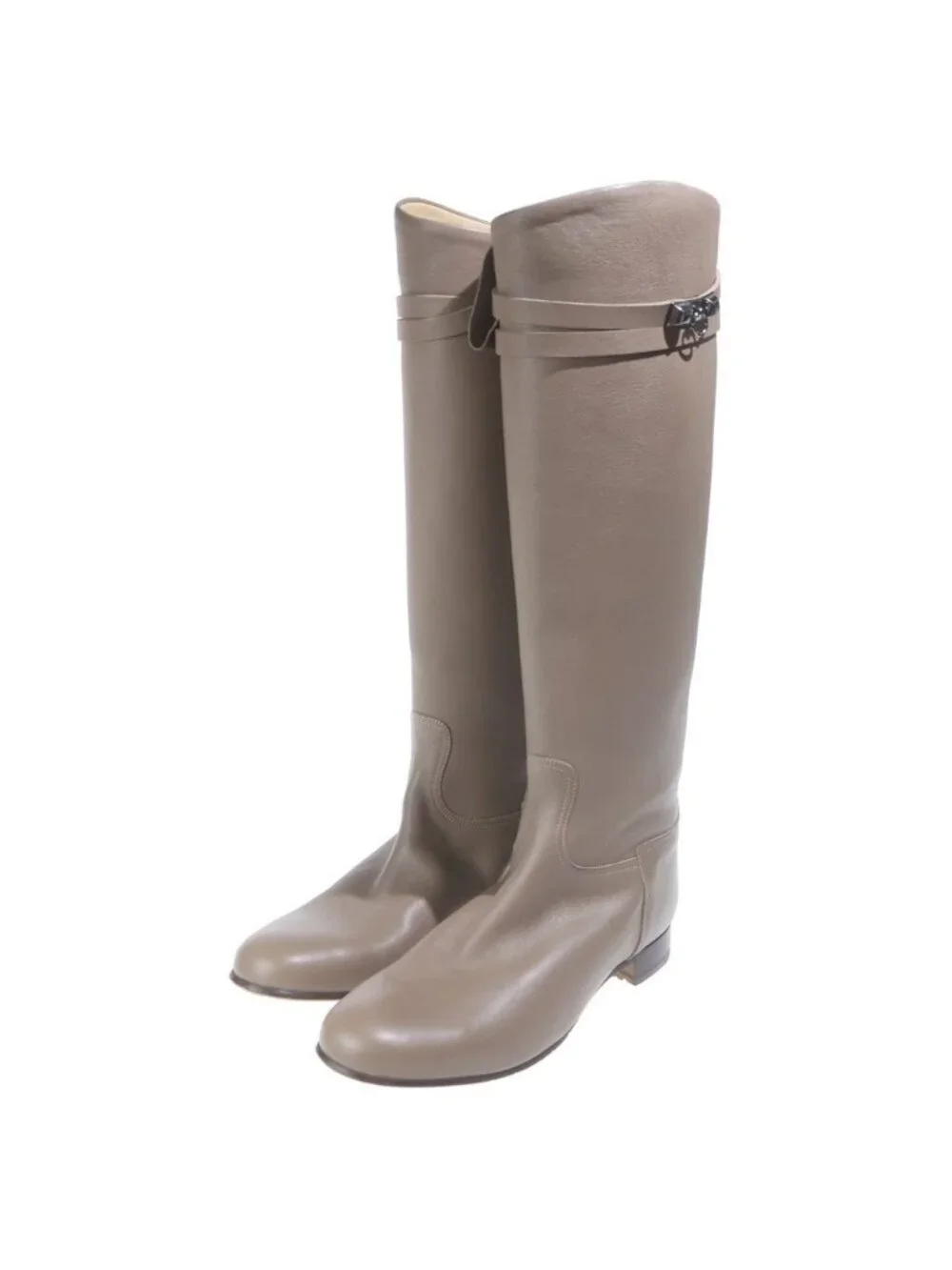 Hermes Collier de Chien Boots de Leather Long Beige
